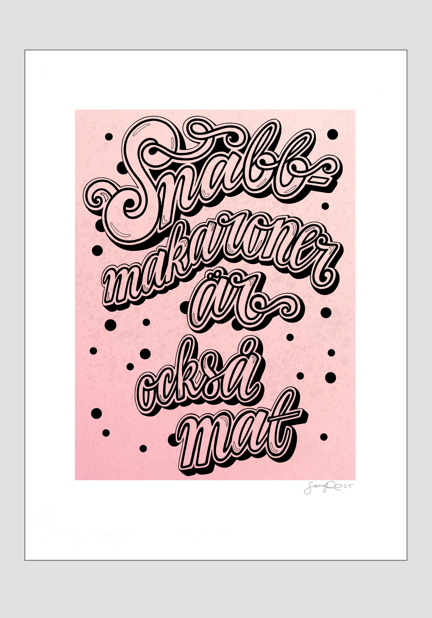 Snabb-makaroner, persikorosa